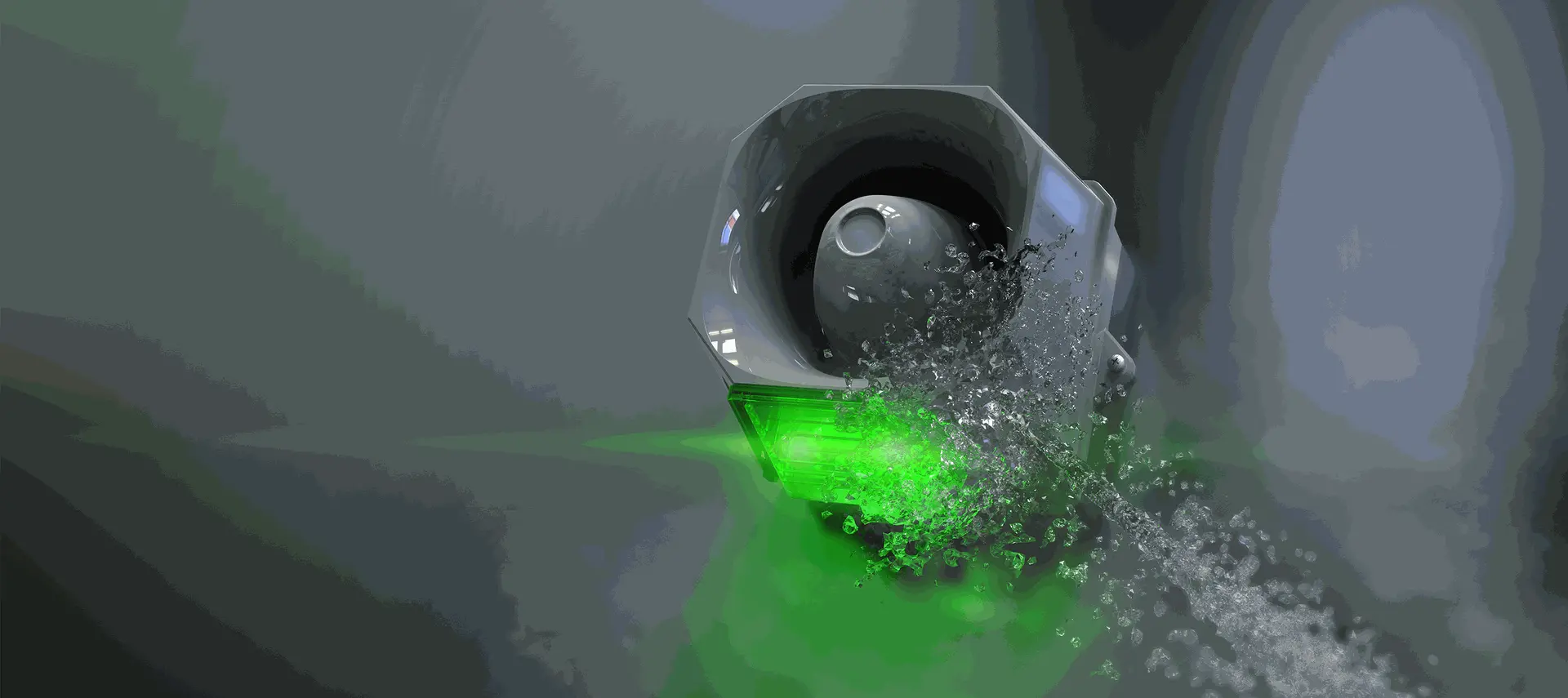 Eaton green x10 beacon in water
