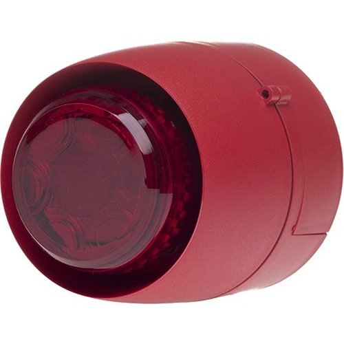 CRANFORD VTB Sounder beacon 24V red body, red lens, deep base, MED