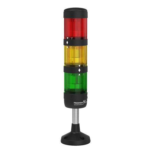 [22118300009] PFANNENBERG BR50 3-stage (Green, Yellow, Red*) with mounting stand 100mm, IP 65, 10-30vdc